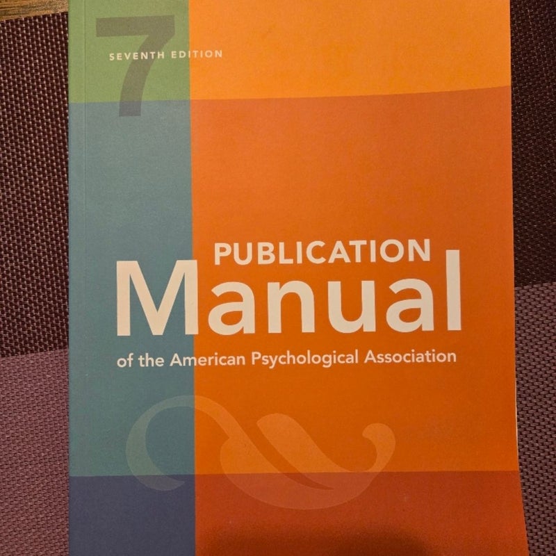 Publication Manual of the American Psychological Association