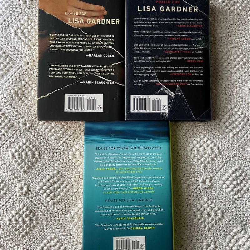 Lisa Gardner 3 book BUNDLE 