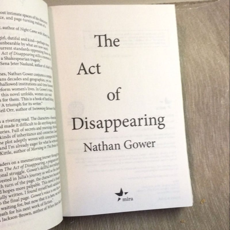 The Act of Disappearing