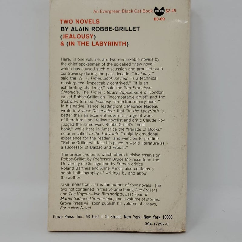 Two Novels by Robbe-Grillet Jealousy & In the Labyrinth