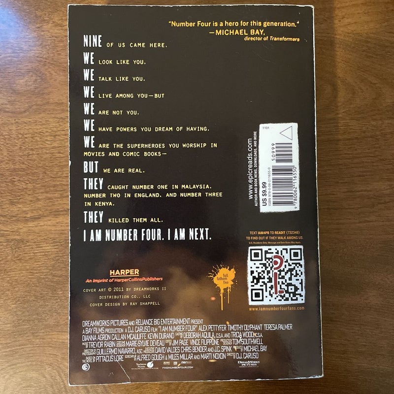 I Am Number Four Movie Tie-In Edition