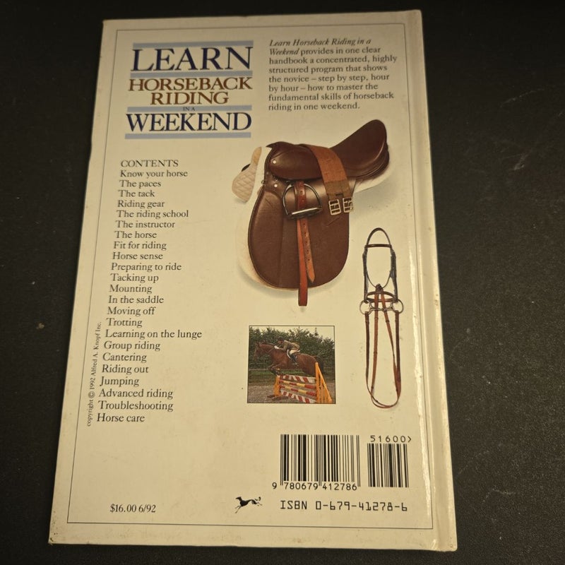 Learn Horseback Riding in a Weekend