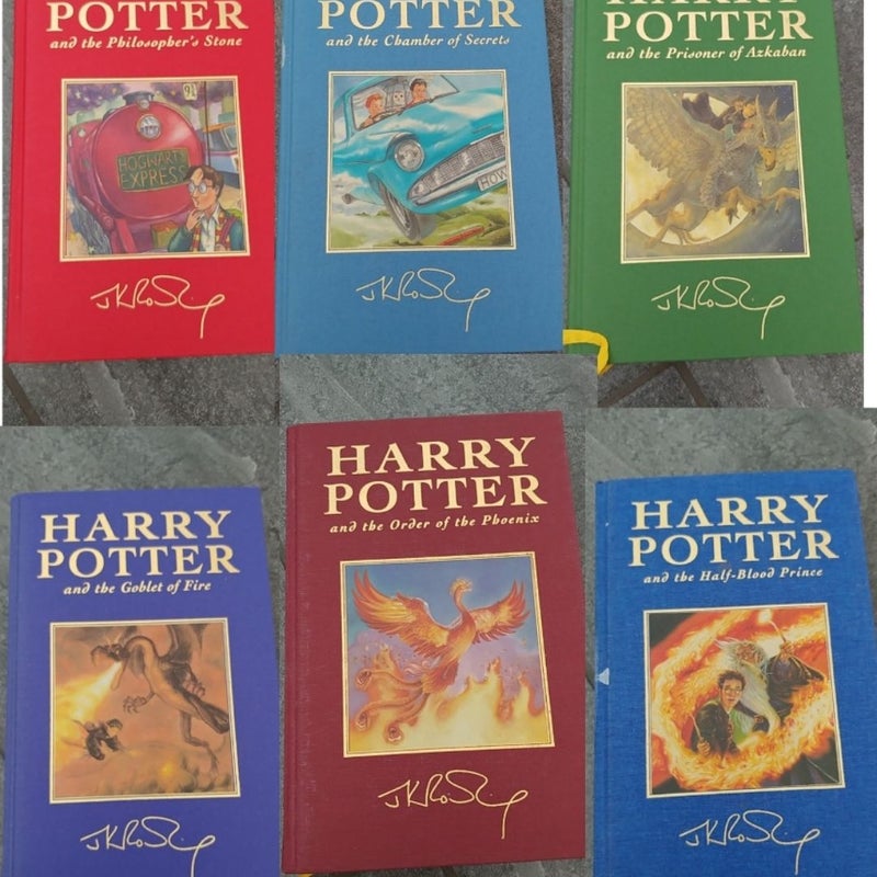 Harry Potter Delux Set Books 1-6 Signed First Edition