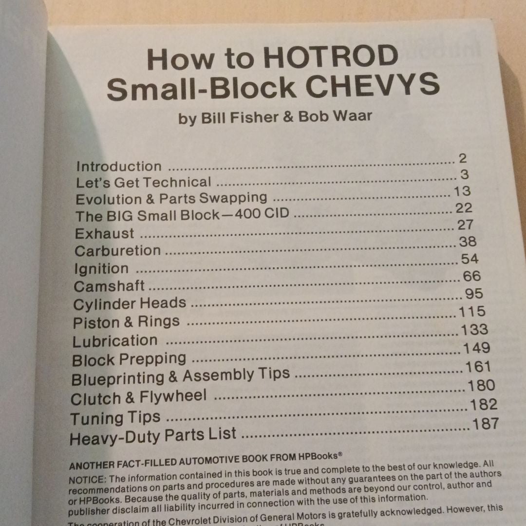 How To Hotrod Small-Block Chevys By Bill Fisher, Paperback | Pangobooks