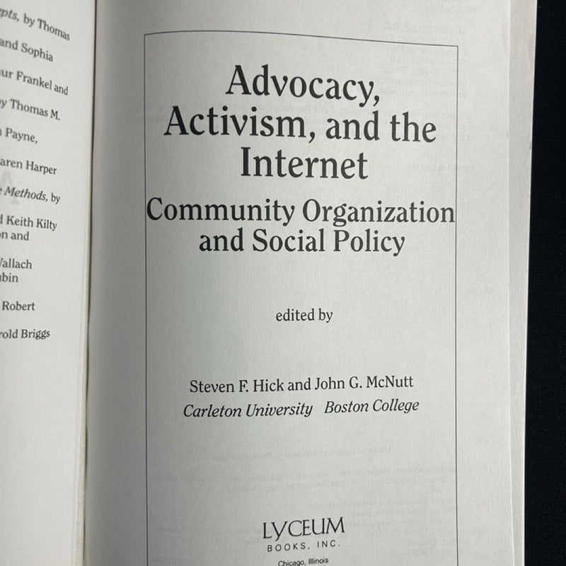 Advocacy, Activism, and the Internet