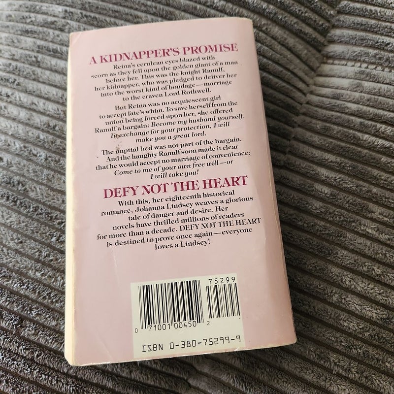 Defy Not the Heart 1st Edition 1st Printing Embossed 