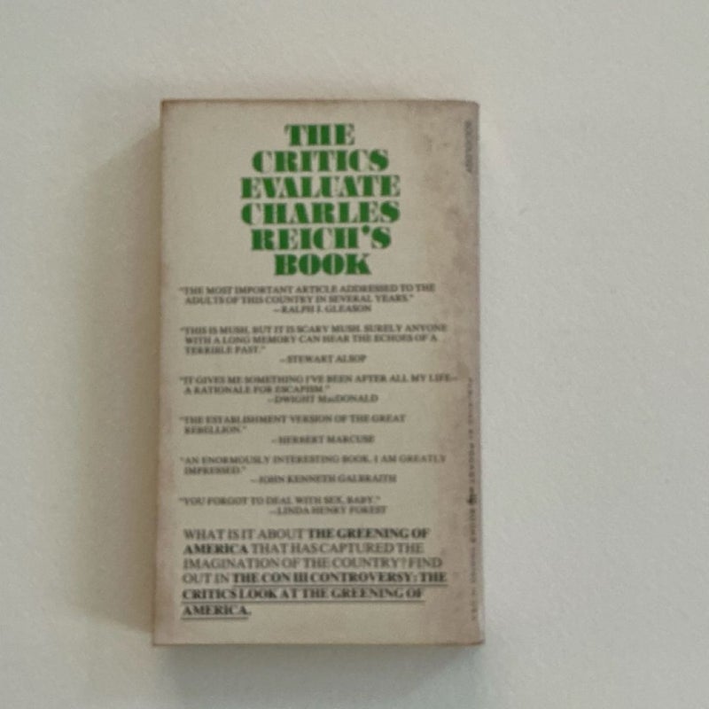 The Con III Controversy: The Critics Look at The Greening of America 