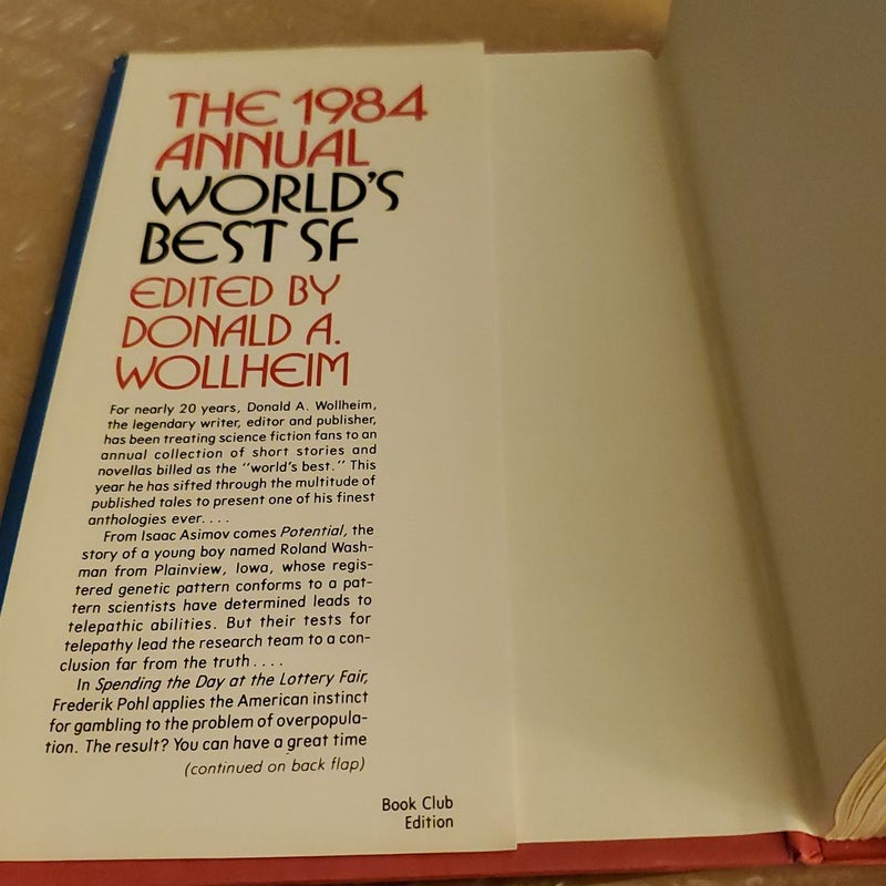 The 1984 Annual worlds Best SF