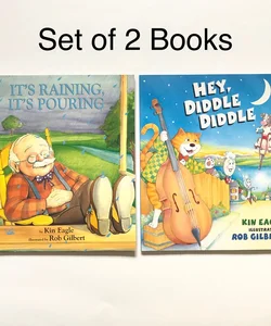 2 Books - IT’S RAINING IT’S POURING and HEY, DIDDLE DIDDLE