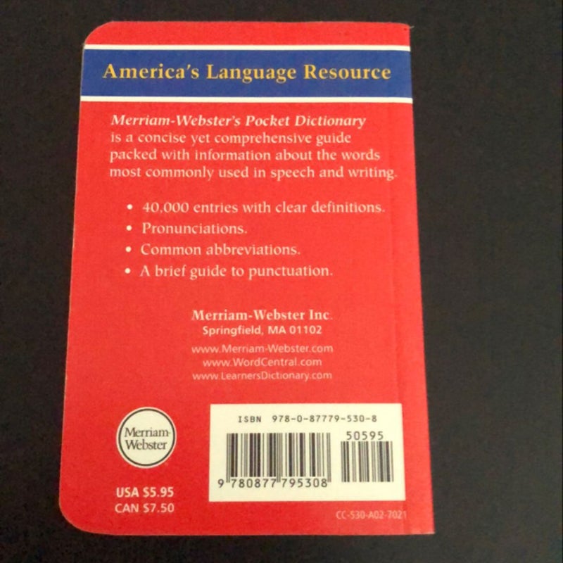 Merriam-Webster's Pocket Dictionary