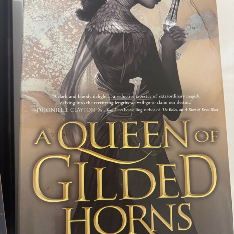 A river of royal blood ( Fairyloot edition) and A queen of gilded horns bundle.