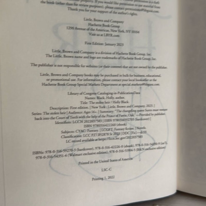 The Stolen Heir: Signed