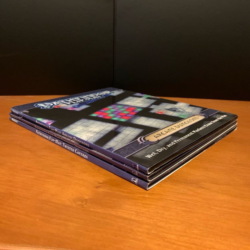 Pathfinder Flip-Mat Lot: Arcane Dungeons, Flooded Dungeon, Twisted Caverns