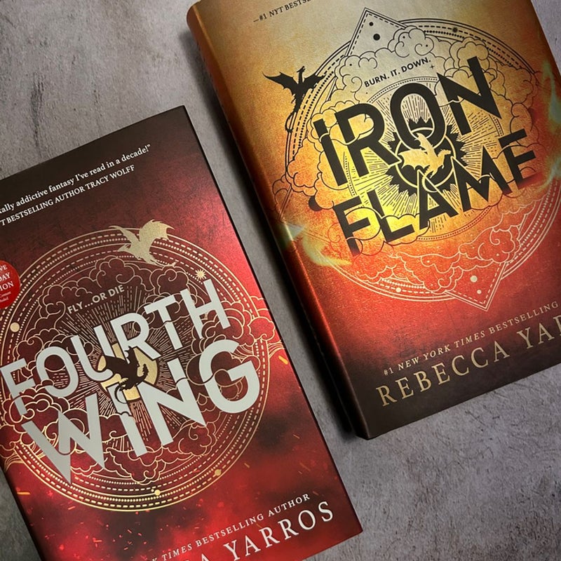 Fourth Wing & Iron Flame (with black edges)