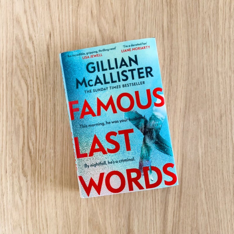 Famous Last Words SIGNED UK FIRST EDITION *Waterstones Exclusive*