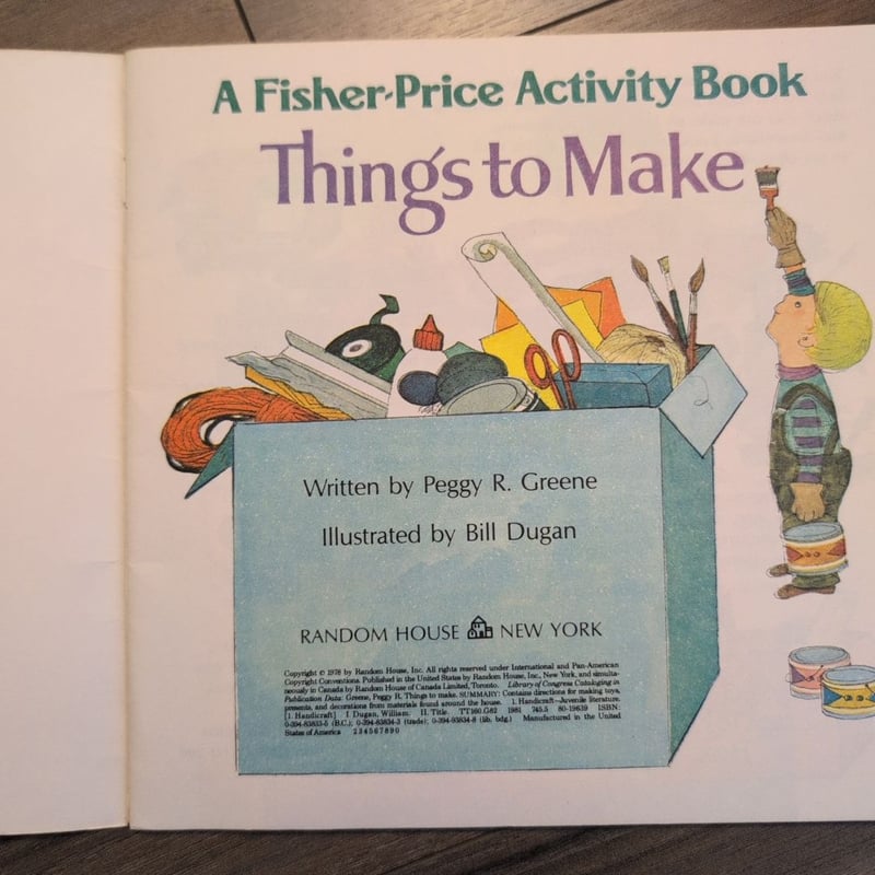 A Fisher-Price Activity Book - Things to Make (1978)