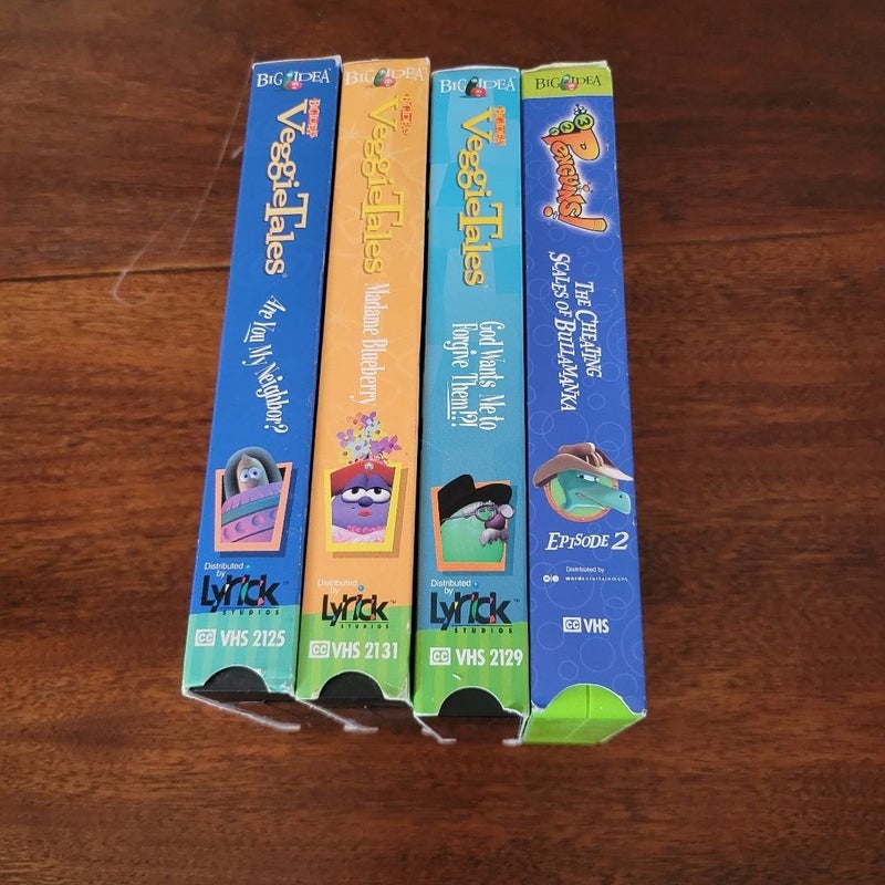 Lot of 4 Big Idea VHS Veggietales 123 Penguins