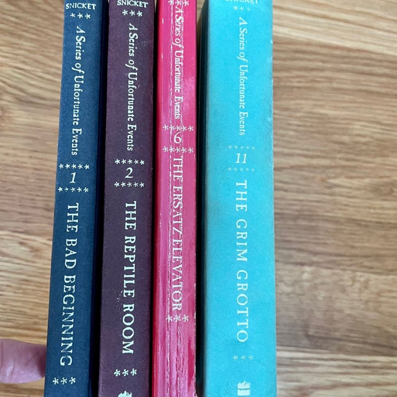 Set Bundle Lemony Snicket A Series of Unfortunate Events Chapter Books RL 4 and up