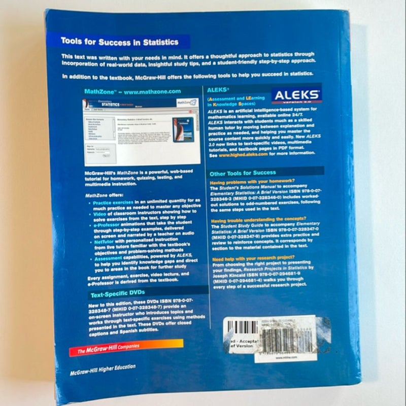 Elementary Statistics - A Step by Step Approach - A Brief Version 