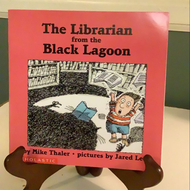 The Librarian from the Black Lagoon, The Book Fair from the Black Lagoon, The Class from the Black Lagoon, and puppet of the Librarian from the Black Lagoon