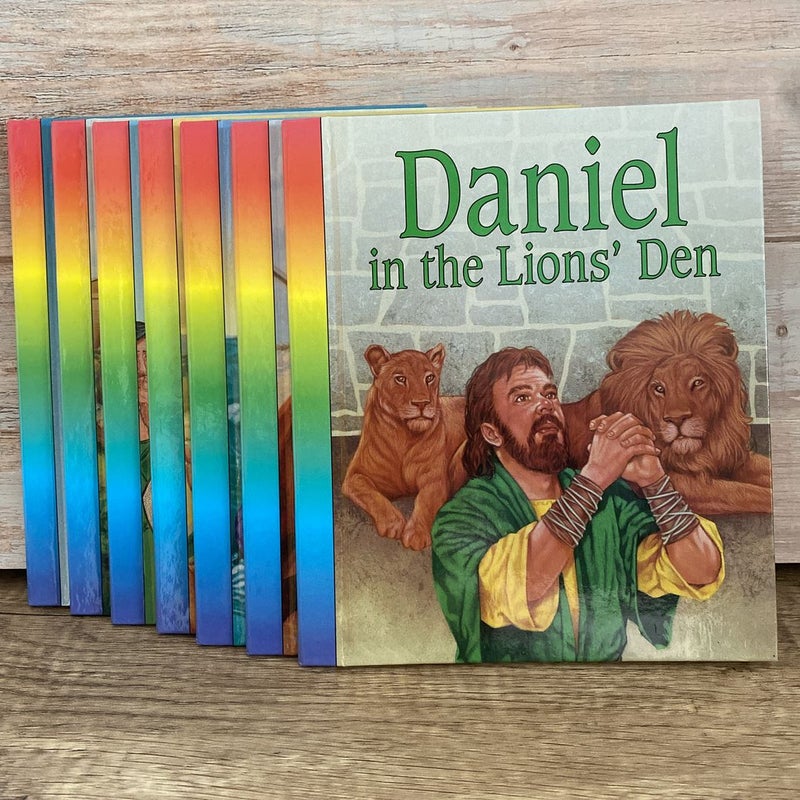 Bible Books bundle of 7: Daniel in the Lions Den + Jonah and the Whale + David and Goliath + The Easter Story + Prayers and Poems for Children + Joseph and his brothers + Noah and the Ark