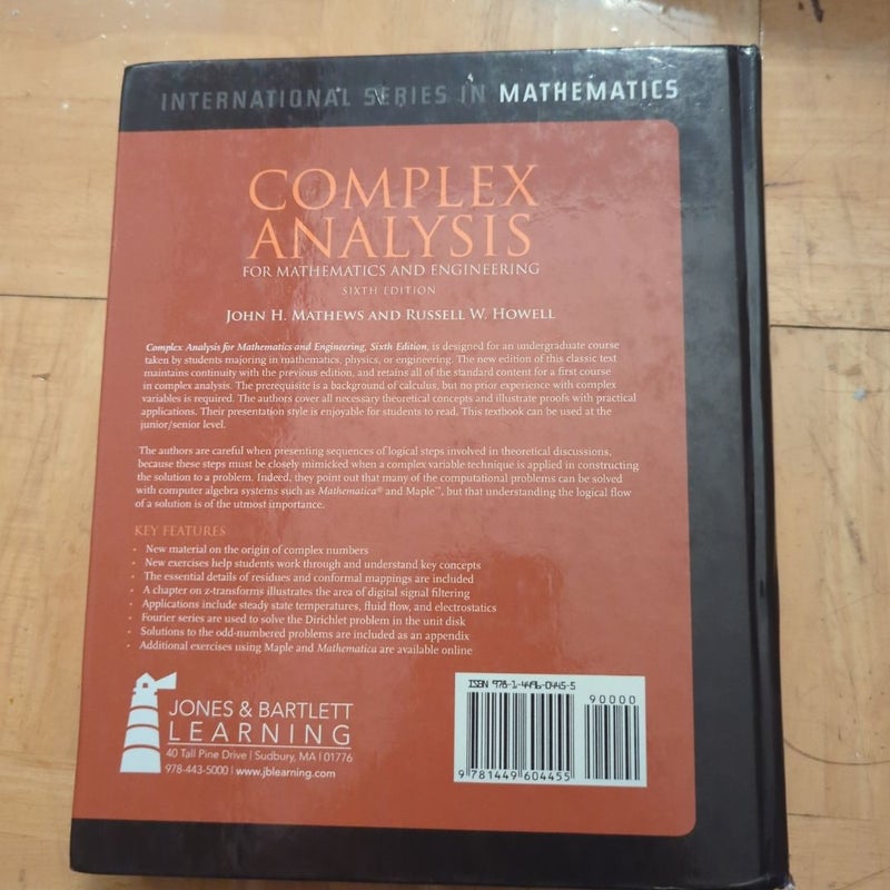Complex Analysis for Mathematics and Engineering