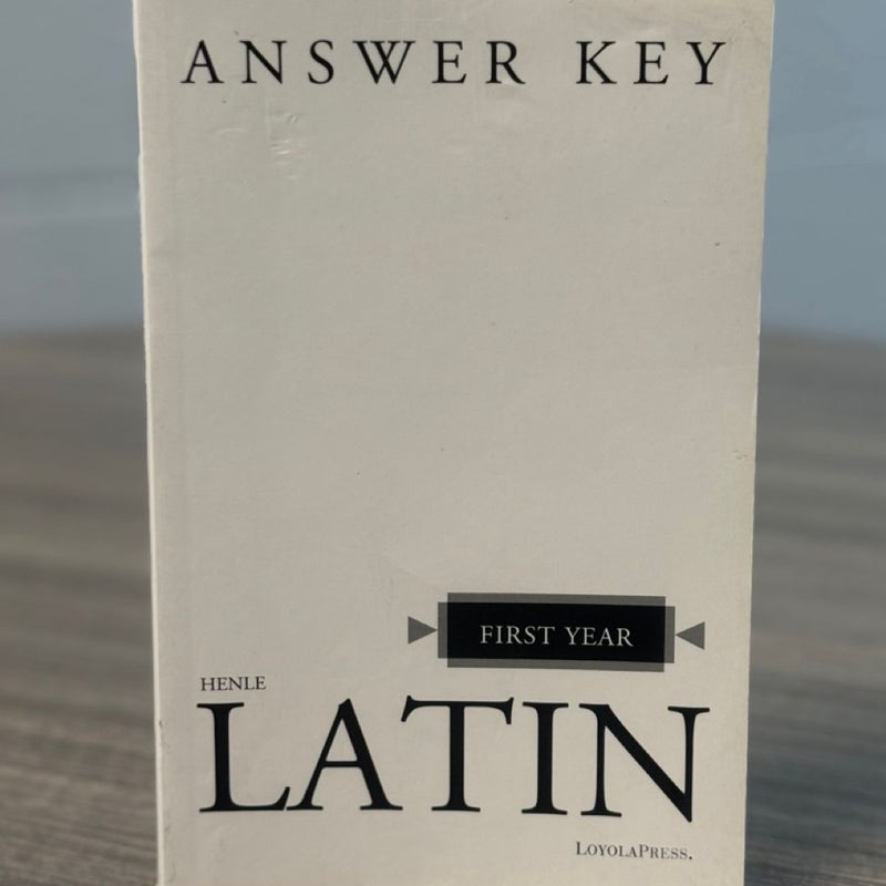 Henle Latin First Year Answer Key