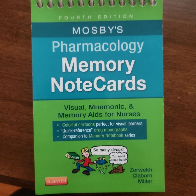 Mosby's Pharmacology Memory NoteCards