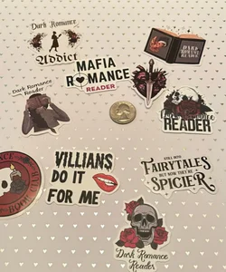 Dark Romance Book Stickers