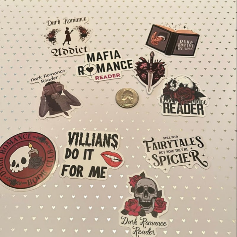 Dark Romance Book Stickers