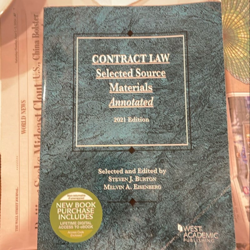 Contract Law, Selected Source Materials Annotated, 2021 Edition