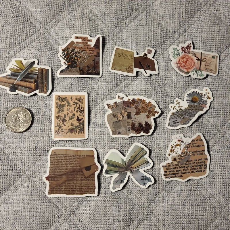 Book/Nature Themed Magnets 10pack 