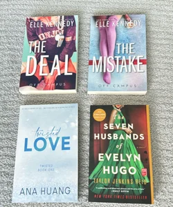 The Deal, The Mistake, Twisted Love and The Seven Husbands of Evelyn Hugo 4 books bundle