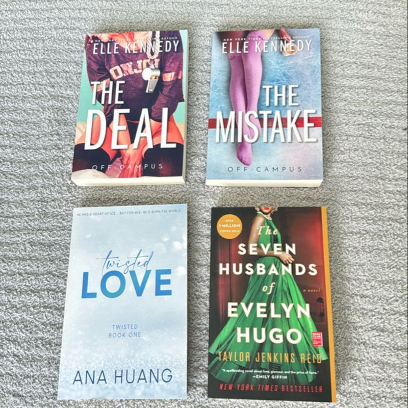 The Deal, The Mistake, Twisted Love and The Seven Husbands of Evelyn Hugo 4 books bundle