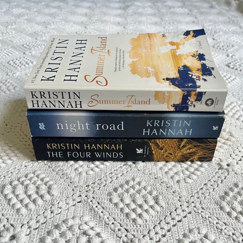 Kristin Hannah 3 Book BUNDLE The Four Winds | Night Road | Summer Island 