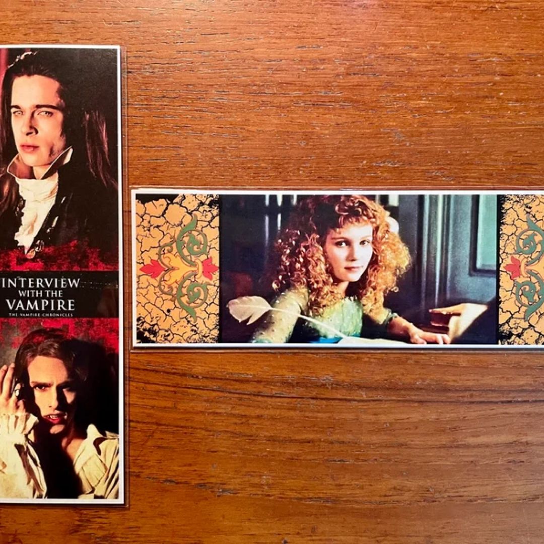 INTERVIEW with the VAMPIRE Handmade Bookmarks 1990s Gothic Film Classic