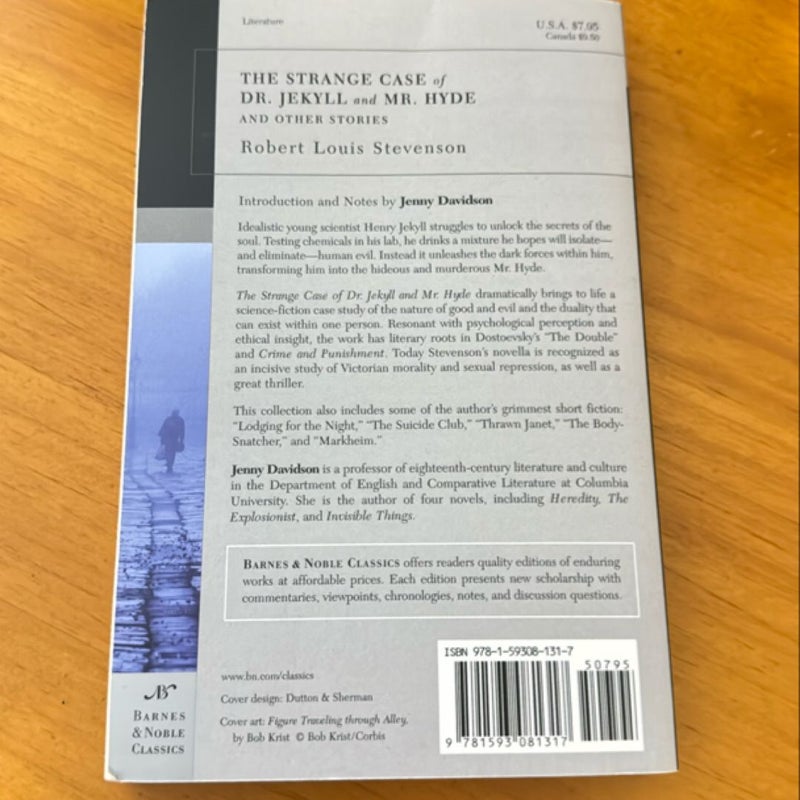 The Strange Case of Dr. Jekyll and Mr. Hyde and Other Stories (Barnes and Noble Classics Series)