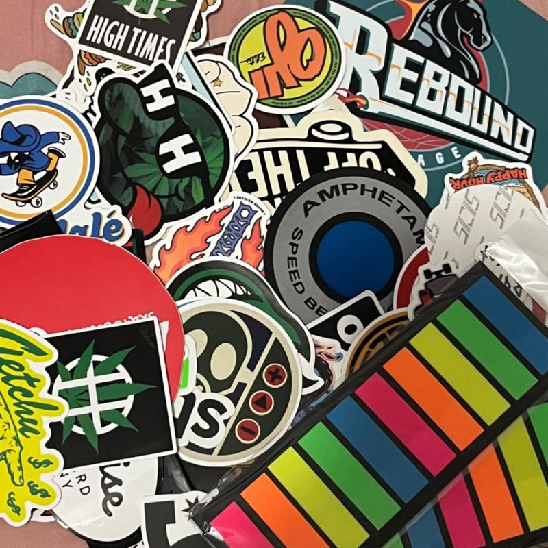 skateboard stickers and tabs