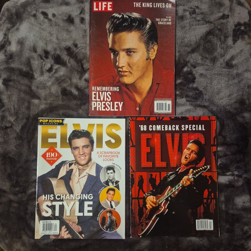 3 Magazines About Elvis Presley