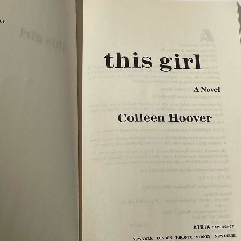 This Girl: A Novel (Slammed) - Paperback By Hoover, Colleen - GOOD