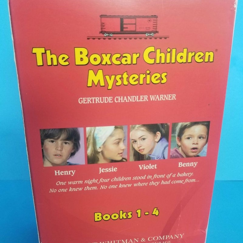 VINTAGE THE BOXCAR CHILDREN MYSTERY BOOKS BOXED SET #1-4 NEW EXCEPT FOR BOOK #1