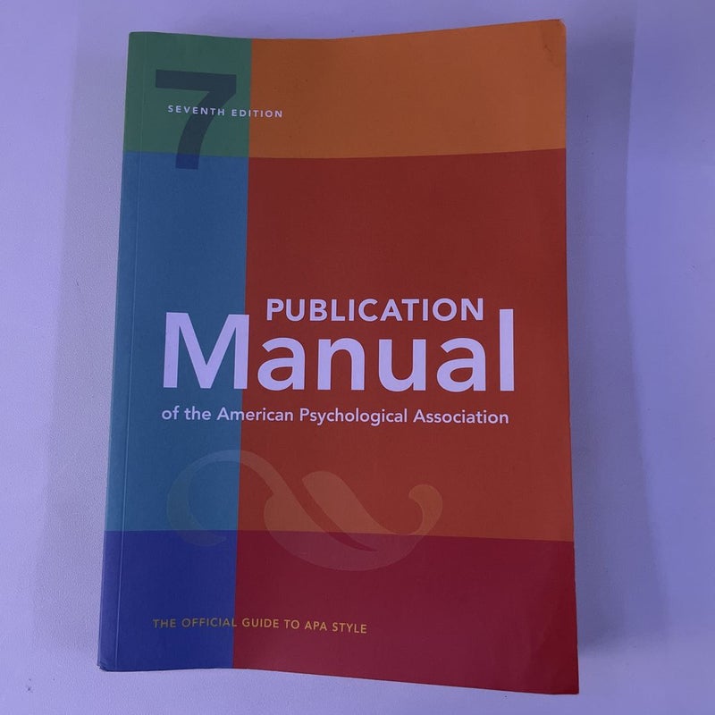 Publication Manual of the American Psychological Association