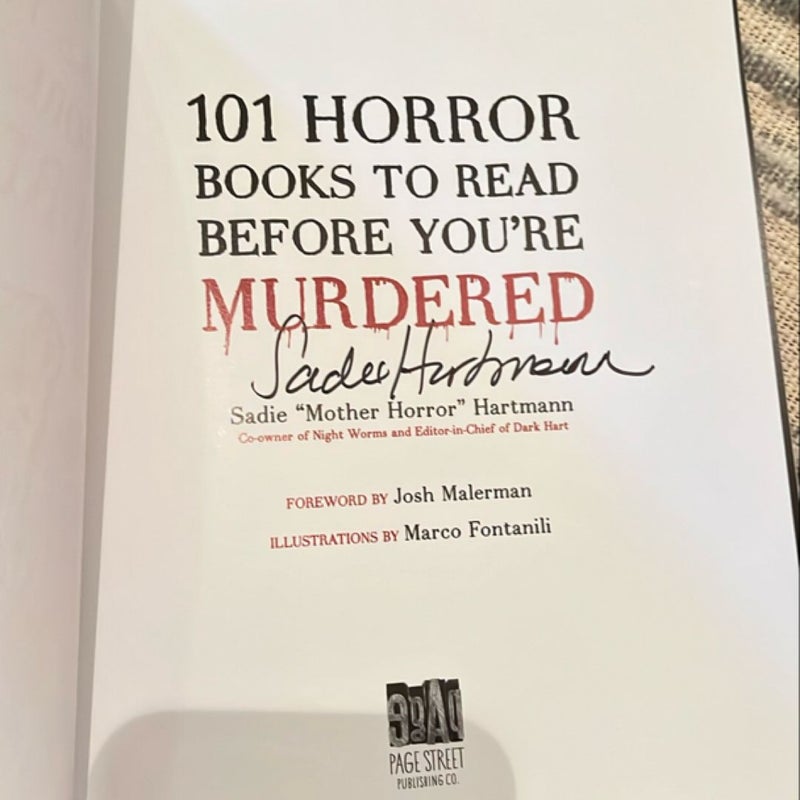 101 Horror Books to Read Before You're Murdered (SIGNED)
