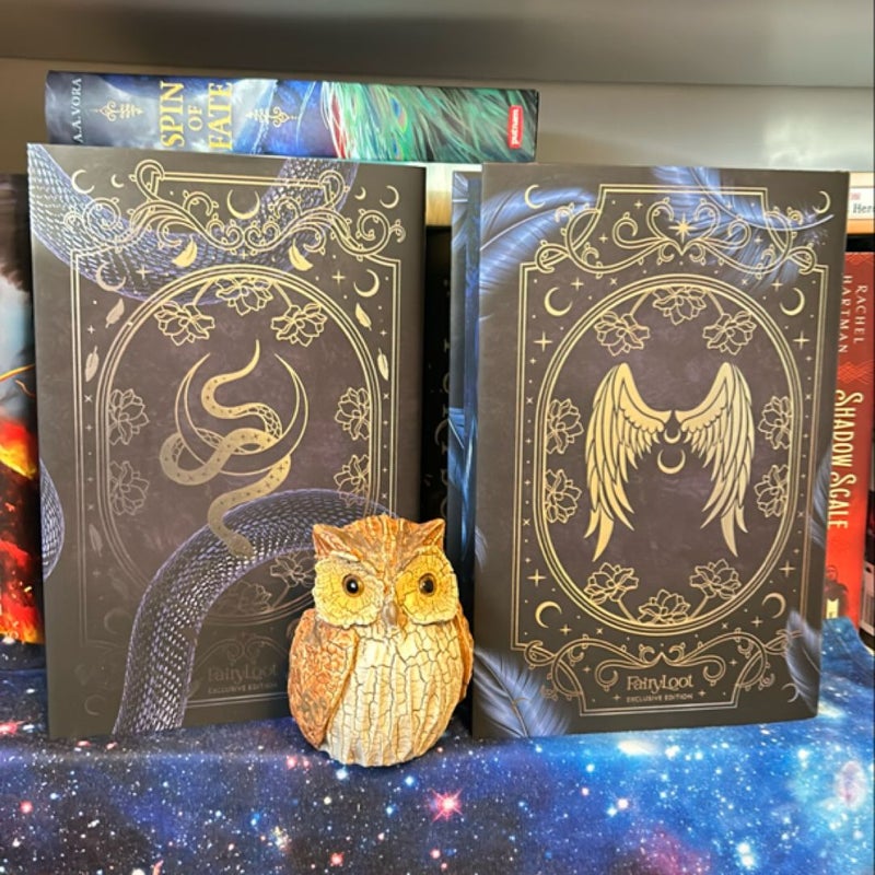 Crowns of Nyaxia: The Serpent and the Wings of Night and The Ashes and the Star Cursed King SIGNED *Fairyloot* editions