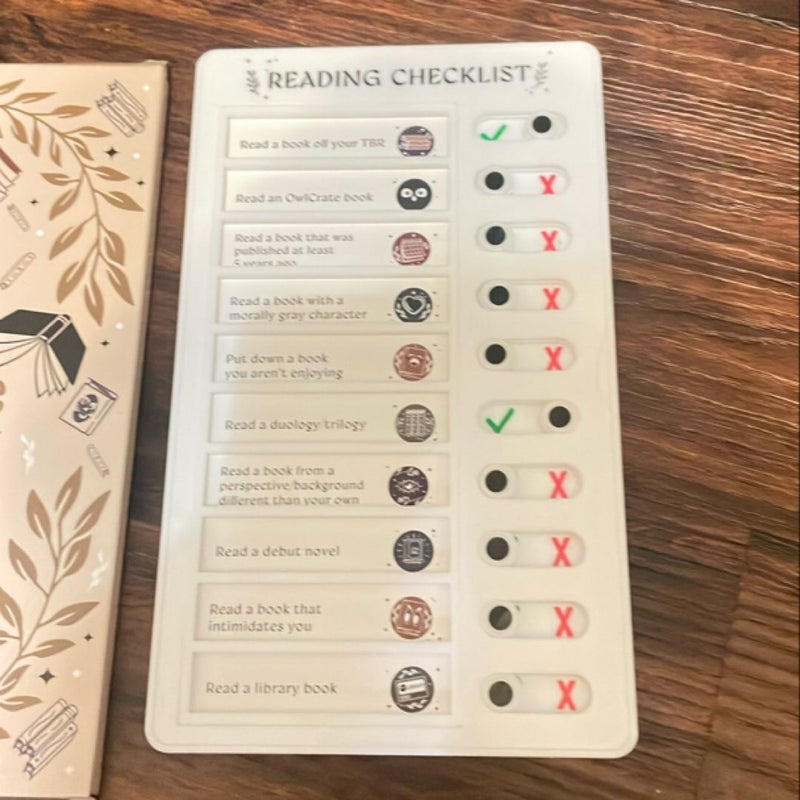 Owlcrate reading checklist