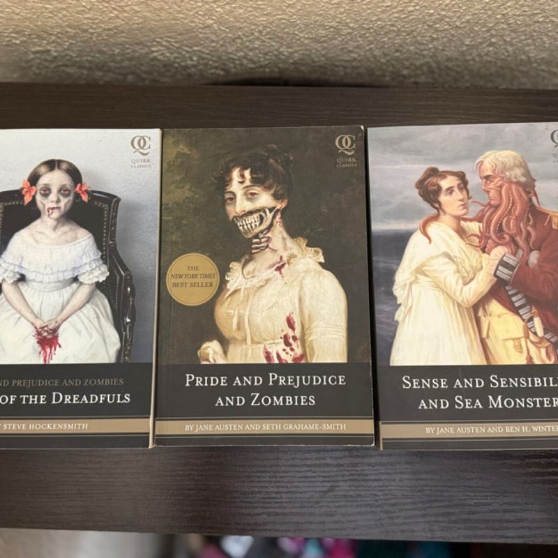 Quirk Classics Bundle: Dawn of the Dreadfuls, Pride & Prejudice & Zombies, Sense & Sensibility & Sea Monsters