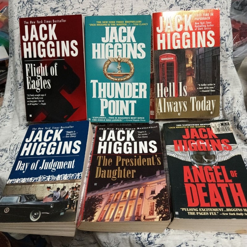 Lot of 6 Jack Higgins books