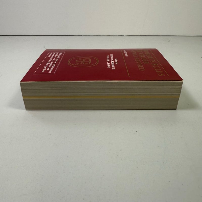 Robert's Rules of Order Newly Revised