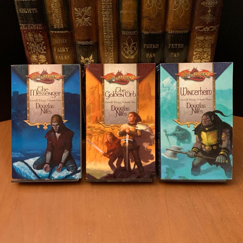 DragonLance: Complete Icewall Trilogy Set: The Messenger, The Golden Orb, Winterheim, All First Edition First Printing