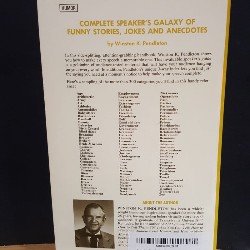 Complete speakers Galaxy of funny stories, jokes and anecdotes F627